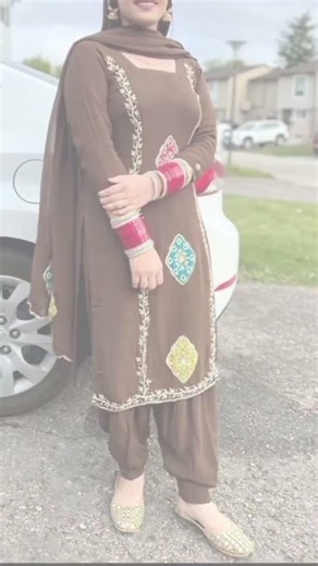 latest hand work suit design punjabi suit machine work design #kaurdesigner #handmadesuit