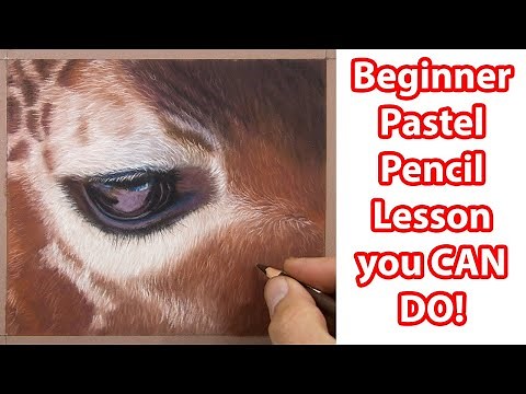 Wildlife Art - FREE Beginners Pastel Pencil Lesson How to draw a Giraffe - Part 1 - Jason Morgan Art
