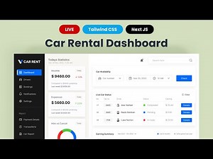 Car Rental Dashboard NextJS 13 Tailwind CSS - PART 1