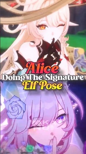 Alice Pulls Off the Iconic Elf Pose in Genshin Impact Luna III
