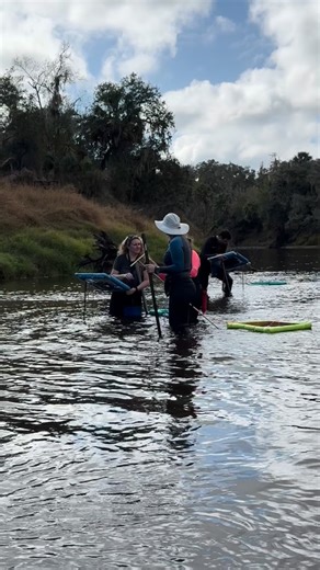 Captains John & Carrie on Instagram: "Good people, steady digging, and a river that still surprises you. Steve pulled this deer antler out of the Peace River today — a solid Ice Age find that’s been resting beneath this water for thousands of years. Add in a great group, steady digging, and a big gator laid up on the bank, and it turned into one of those classic Florida river days. Peace River fossil hunting isn’t always about the biggest tooth — it’s about the moments and history you get to exp
