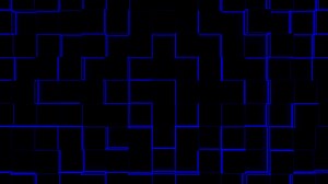 Abstract Blue Neon Light Cube Background Video, blinking Motion Background Loop