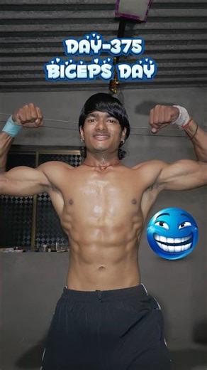 Day-375 💪 biceps workout at home #shorts #trending #bicepsworkout #athome