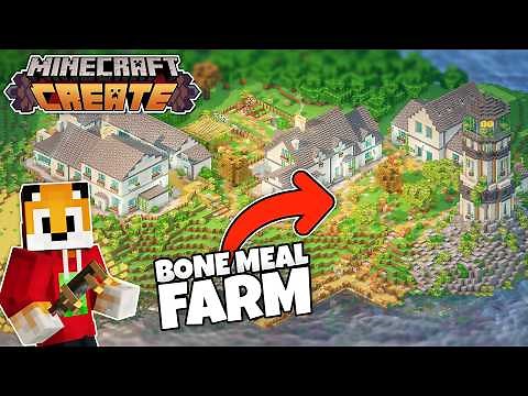 I built an INCREADIBLY GOOD Bone Meal Farm in Minecraft Create Mod