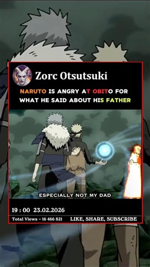 NARUTO angry at OBITO for what HE said about his FATHER 😱