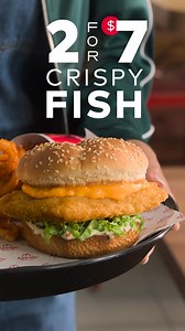 Two giant fish sandwiches for $7. Leave those other guppy-sized fish sandwiches for the sharks. | Arby's