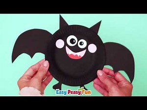 DIY Simple Bat Craft Made With Paper Plate - Halloween Crafts