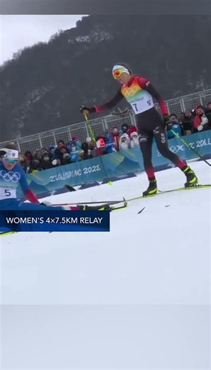 Crazy Finish in Women's Cross Country Skiing #olympics
