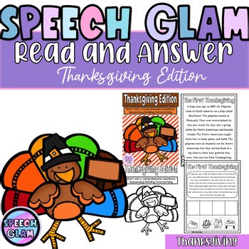 Thanksgiving Reading Comprehension Boom Cards | SLP & Teacher Activities