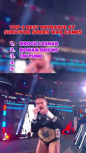 TOP 5 BEST ENTRANCE AT SURVIVOR SERIES WAR GAMES #shorts