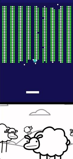 Chaotic sheep 🐑 collides with brick breaker 🧱 #beepbeepimasheep #chaoticenergy