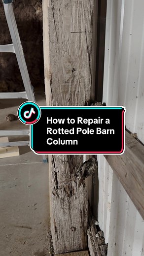 Post-Frame Construction Foreman Corey Staddon explains how to repair a rotted pole barn column in concrete flooring. 🛠️ • • • #fbibuildings #polebarn #postframe #construction #constructionlife #constructionsite #constructiontips #constructionworker #howto #howtotiktok #repair #repairing #repairs #rot #concrete #concretefloors