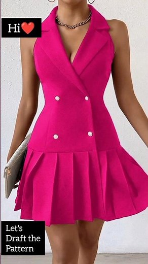 pattern drafting tutorial #notched lapel collar #blazer dress #fashion