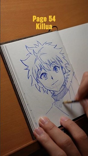 Drawing Killua with just a Ball pen! #killuazoldyck #killua #hunterxhunterart