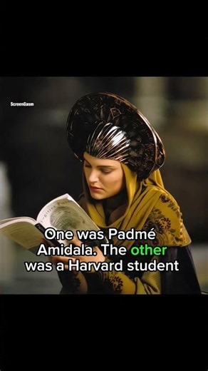 Natalie Portman studying for Harvard finals on the Star Wars set😭👸