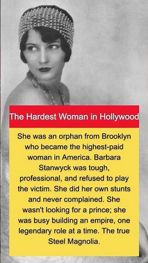 The Tough Barbara Stanwyck #shorts #barbarastanwyck #history #icons
