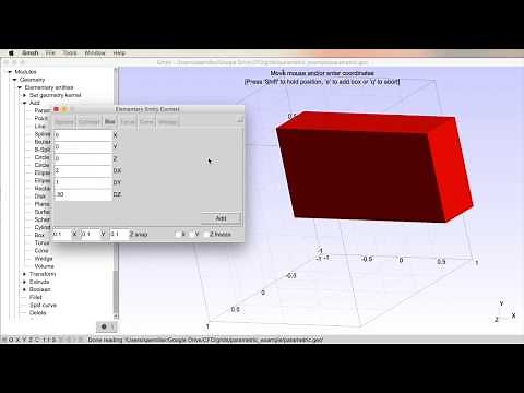 Grid Generation - GMSH - 3 - Parametric Modeling