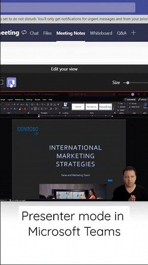 Presenter mode (aka stand out mode) in Microsoft Teams #microsoftteams #tutorial