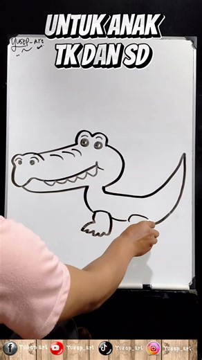 easy drawing 🐊 for kids #easydrawing #tutorial