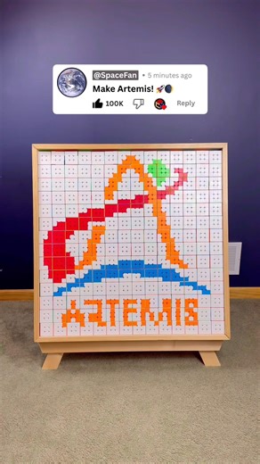 Making The Artemis Logo With Rubik’s Cubes! 🌗