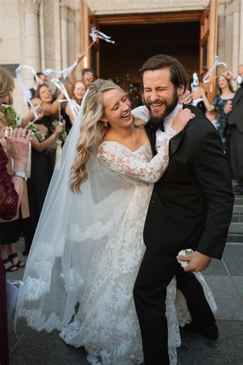 Sasha | Colorado Wedding and Elopement Photographer on Instagram: "The couple, the location, the crowd -- it all made for the most perfect ceremony exit. #coloradowedding #coloradoweddingphotographer"
