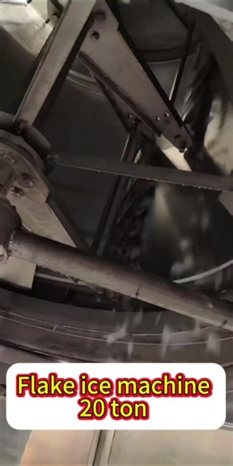 High-Volume 20 Ton Flake Ice Machine in Action