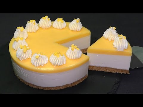 No-bake lemon cheesecake (without condensed milk, without oven) simple and delicious lemon dessert