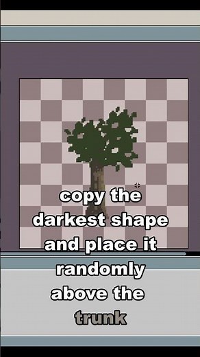 Easy Pixel Art Tree Tutorial #pixelart #shorts #drawing #gamedev #tutorial