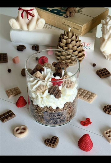 DIY Teddy Bear Cookie Candle Making Tutorial