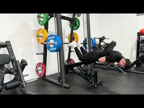 Hamstring - GHR Smith Machine Isometric Hold on Incline Bench