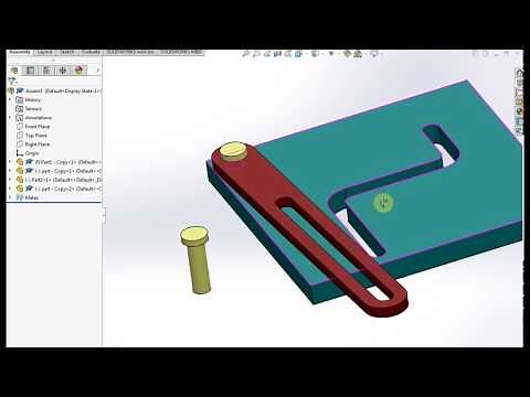 SolidWorks 2017 Tutorials Advance Mate(Path Mate, Slot Mate)