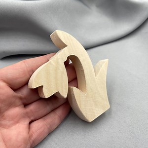 Unfinished Wooden Tulip With Stem, Cutout Standing Flower, Blank DIY Crafts, Rustic Small Project, Wood Bouquet Element - Etsy