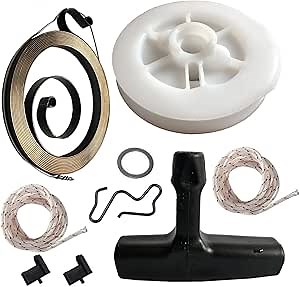FJSa Recoil Rewind Spring Starter Pulley Grip Rope Rotor Pawl fit STIHL MS290 MS390 Chainsaws