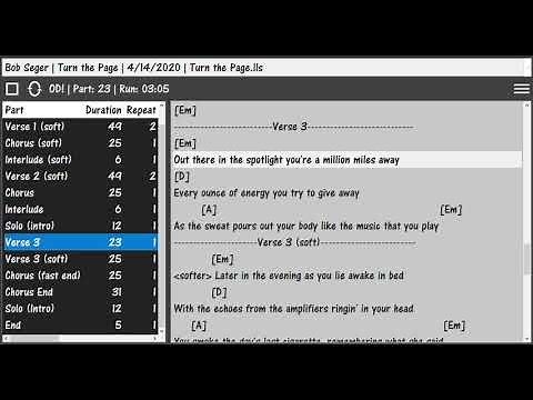 Turn the Page - Backing Track for Guitar & Vocals (Live Looper app w/ BIAB sound)