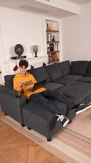 Why I Love This Sofa: It’s Removable! ✅ Featuring:Vesper Cup Holder Pull-out Sofa Code：belffin15 🔗https://belffin.com/?ref=bf15 #cleanning #cleanningday #modularsofa #pulloutsofa #BelffinSofa #belffin | Belffin