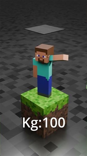 Minecraft Cloth: 1kg vs 1,000kg! 😱 #shorts #minecraft #3dcompositing #bledner 3d #B3D #animation