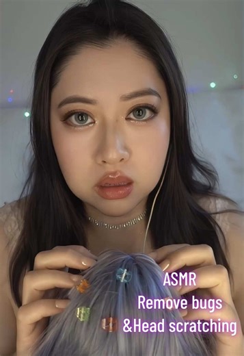 ASMR Bug Removal and Head Scratching Sounds