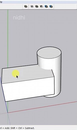 Subtract Two Objects in SketchUp || Trim in SketchUp #sketchup