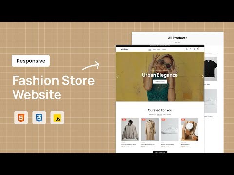 Responsive Fashion Store Website Template | HTML CSS JavaScript