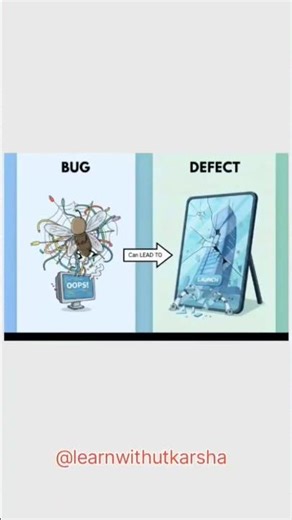 Every Tester Must Know: Bug vs Defect ✅ #youtubeshorts #shorts #office