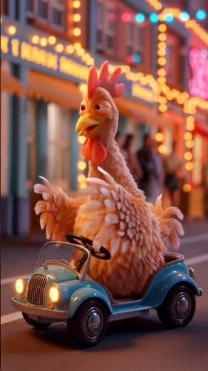 🚗🐔 “Chicken Driving Car & Dancing Like Human – Hilarious Realistic Video”#shorts