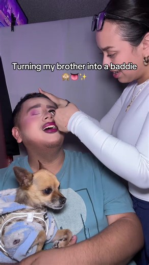 Transforming My Brother with Drag Makeup
