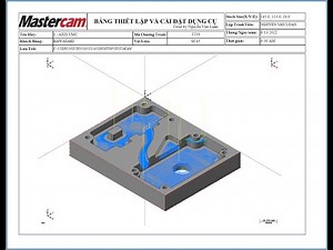 Setup Sheet Report Mastercam