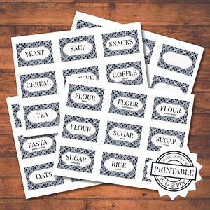 Farmhouse Blueberry Pantry Labels Printable Set | 36 Kitchen Jar Labels   Blanks | 3 X 2 Inch Vintage Fruit Container Stickers - Etsy