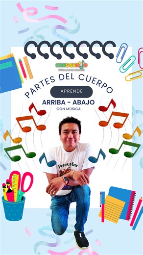 🎶 “Aprendemos las partes del cuerpo y arriba-abajo con música 🎵👶 ❤️ Dale Like 💬 Comenta 📲 Comparte 🌟👶 Con esta canción infantil los niños aprenderán de forma divertida las partes de su cuerpo: los ojitos, la nariz, la boca y las manos. Además, la canción introduce conceptos de ubicación espacial como arriba y abajo, lo que fortalece su coordinación y orientación. 🎶 A través de la música, los pequeños desarrollan: ✨ Lenguaje y vocabulario (al nombrar cada parte del cuerpo). ✨ Motricidad f