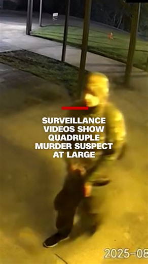 Police have released surveillance footage from Sunday of quadruple murder suspect Austin Drummond in Jackson, Tennessee. The footage also shows him carrying a backpack and a rifle. Drummond is still at large. Read more: https://cnn.it/46BtSf8 | CNN