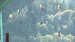 Shell protesters dangle on bridge for 36 hours