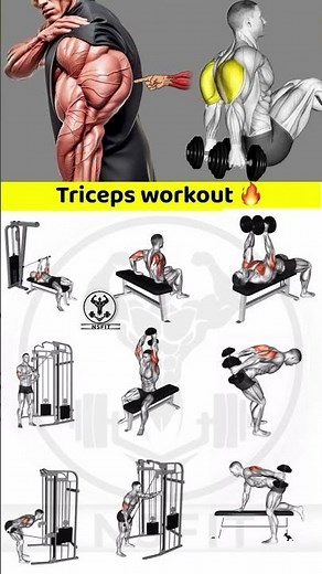 How to get bigger triceps fast #TricepsWorkout #GymShorts #Fitness