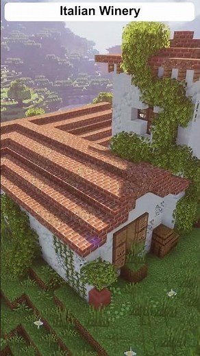 Minecraft Italian Winery Tutorial | Tuscan Vineyard Estate #shorts