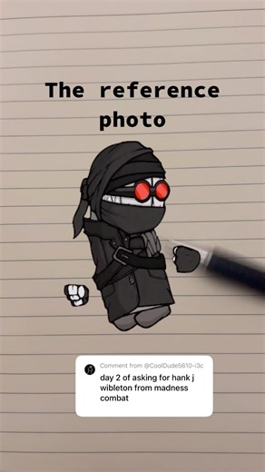 Drawing Hank J Wimbleton 🥷✍️🕊️🤪 #art #drawing #sketch #comment